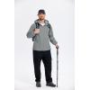 imageCOOFANDY Mens Rain Jacket Lightweight Waterproof Raincoat Packable Rain Shell Jacket With Hood Golf Hiking WindbreakerLight Grey