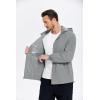 imageCOOFANDY Mens Rain Jacket Lightweight Waterproof Raincoat Packable Rain Shell Jacket With Hood Golf Hiking WindbreakerLight Grey