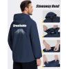 imageCOOFANDY Mens Rain Jacket Lightweight Waterproof Raincoat Packable Rain Shell Jacket With Hood Golf Hiking WindbreakerNavy Blue