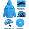 imageCOOFANDY Mens Rain Suit 2 Piece Waterproof Breathable Rain Gear Lightweight Rain Jacket Pants Rainwear SuitBlueBlack