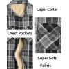 imageCOOFANDY Mens Sherpa Lined Flannel Shirt Jacket Long Sleeve Button Up Fleece Plaid ShirtsBlack