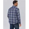 imageCOOFANDY Mens Sherpa Lined Flannel Shirt Jacket Long Sleeve Button Up Fleece Plaid ShirtsDark Blue