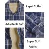 imageCOOFANDY Mens Sherpa Lined Flannel Shirt Jacket Long Sleeve Button Up Fleece Plaid ShirtsDark Blue