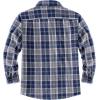 imageCOOFANDY Mens Sherpa Lined Flannel Shirt Jacket Long Sleeve Button Up Fleece Plaid ShirtsDark Blue