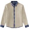 imageCOOFANDY Mens Sherpa Lined Flannel Shirt Jacket Long Sleeve Button Up Fleece Plaid ShirtsDark Blue