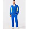 imageCOOFANDY Mens Tracksuits 2 Piece Athletic Track Suit Jogging Running Sweatsuits Casual Warm Full Zip Sports SetRoyal Bluegreen