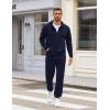 imageCOOFANDY Sweatsuits for Men 2 Piece tracksuit Sets Full Zip Hoodie Sweatpants for Men Casual Sports Jogging Suits S4XLNavy Blue
