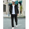 imageCOOFANDY Mens 2 Piece Velour Tracksuit Full Zip Jackets Pants Velvet Jogging Suits Sweatsuit SetBlack