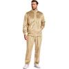 imageCOOFANDY Mens 2 Piece Velour Tracksuit Full Zip Jackets Pants Velvet Jogging Suits Sweatsuit SetChampagne