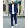 imageCOOFANDY Mens 2 Piece Velour Tracksuit Full Zip Jackets Pants Velvet Jogging Suits Sweatsuit SetDark Blue