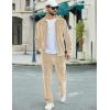 imageCOOFANDY Mens 2 Piece Velour Tracksuit Full Zip Jackets Pants Velvet Jogging Suits Sweatsuit SetLight Khaki