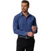 imageCOOFANDY Mens Formal Dress Shirt Hidden Button Front Wrinkle Free Shirt Regular Fit Stretch Business Casual ShirtsDeep Blue
