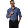 imageCOOFANDY Mens Formal Dress Shirt Hidden Button Front Wrinkle Free Shirt Regular Fit Stretch Business Casual ShirtsDenim Blue