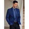 imageCOOFANDY Mens Formal Dress Shirt Hidden Button Front Wrinkle Free Shirt Regular Fit Stretch Business Casual ShirtsDenim Blue
