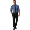 imageCOOFANDY Mens Formal Dress Shirt Hidden Button Front Wrinkle Free Shirt Regular Fit Stretch Business Casual ShirtsDenim Blue
