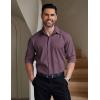 imageCOOFANDY Mens Formal Dress Shirt Hidden Button Front Wrinkle Free Shirt Regular Fit Stretch Business Casual ShirtsPurplish Red