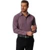 imageCOOFANDY Mens Formal Dress Shirt Hidden Button Front Wrinkle Free Shirt Regular Fit Stretch Business Casual ShirtsPurplish Red