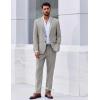 imageCOOFANDY Mens Suit 2 Piece Suit Classic Fit Two Button Blazer Jacket Pants Set Business Wedding Party Suits for MenLight Gray