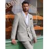 imageCOOFANDY Mens Suit 2 Piece Suit Classic Fit Two Button Blazer Jacket Pants Set Business Wedding Party Suits for MenLight Gray