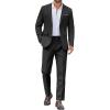 imageCOOFANDY Mens Suit 2 Piece Suit Classic Fit Two Button Blazer Jacket Pants Set Business Wedding Party Suits for MenBlack