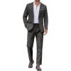 imageCOOFANDY Mens Suit 2 Piece Suit Classic Fit Two Button Blazer Jacket Pants Set Business Wedding Party Suits for MenDark Gray