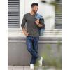 imageCOOFANDY Crewneck Sweaters for Men Slim Fit Long Sleeve Pullover Sweater Ribbed Knitted Lightweight TopsDark Grey