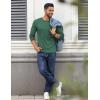 imageCOOFANDY Crewneck Sweaters for Men Slim Fit Long Sleeve Pullover Sweater Ribbed Knitted Lightweight TopsGreen