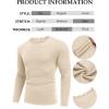 imageCOOFANDY Crewneck Sweaters for Men Slim Fit Long Sleeve Pullover Sweater Ribbed Knitted Lightweight TopsLight Khaki
