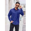 imageCOOFANDY Mens Casual Button Down Shirt Long Sleeve Wrinkle Free Shirts Stretch Dress ShirtRoyal Blue