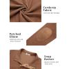 imageCOOFANDY Mens Corduroy Sweatshirt Long Sleeve Pullover Quarter Button Fall Sweat ShirtsLight Brown