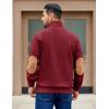 imageCOOFANDY Mens Corduroy Sweatshirt Long Sleeve Pullover Quarter Button Fall Sweat ShirtsWine Red
