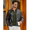 imageCOOFANDY Mens Knit Polo Sweater Long Sleeve VNeck Pullover Sweaters Casual Collared Ribbed Knitted PolosArmy Green
