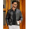 imageCOOFANDY Mens Knit Polo Sweater Long Sleeve VNeck Pullover Sweaters Casual Collared Ribbed Knitted PolosBlack
