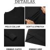 imageCOOFANDY Mens Knit Polo Sweater Long Sleeve VNeck Pullover Sweaters Casual Collared Ribbed Knitted PolosBlack