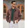 imageCOOFANDY Mens Polo Sweater Casual Long Sleeve Knit Polos Button Down Collared Golf Pullover SweatersDark Green