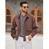 imageCOOFANDY Mens Polo Sweater Casual Long Sleeve Knit Polos Button Down Collared Golf Pullover SweatersDark Grey