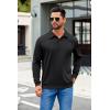 imageCOOFANDY Mens Polo Sweatshirts 2025 Long Sleeve Casual Golf Shirts Light Weight Moisture Wicking Pullover ShirtsBlack
