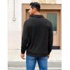 imageCOOFANDY Mens Polo Sweatshirts 2025 Long Sleeve Casual Golf Shirts Light Weight Moisture Wicking Pullover ShirtsBlack
