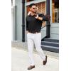 imageCOOFANDY Mens Polo Sweatshirts 2025 Long Sleeve Casual Golf Shirts Light Weight Moisture Wicking Pullover ShirtsBlack