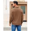 imageCOOFANDY Mens Polo Sweatshirts 2025 Long Sleeve Casual Golf Shirts Light Weight Moisture Wicking Pullover ShirtsBrown