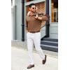imageCOOFANDY Mens Polo Sweatshirts 2025 Long Sleeve Casual Golf Shirts Light Weight Moisture Wicking Pullover ShirtsBrown
