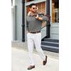 imageCOOFANDY Mens Polo Sweatshirts 2025 Long Sleeve Casual Golf Shirts Light Weight Moisture Wicking Pullover ShirtsDark Grey