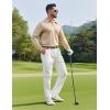 imageCOOFANDY Mens Polo Sweatshirts 2025 Long Sleeve Casual Golf Shirts Light Weight Moisture Wicking Pullover ShirtsKhaki