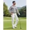 imageCOOFANDY Mens Polo Sweatshirts 2025 Long Sleeve Casual Golf Shirts Light Weight Moisture Wicking Pullover ShirtsLight Grey