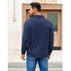 imageCOOFANDY Mens Polo Sweatshirts 2025 Long Sleeve Casual Golf Shirts Light Weight Moisture Wicking Pullover ShirtsNavy Blue