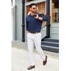 imageCOOFANDY Mens Polo Sweatshirts 2025 Long Sleeve Casual Golf Shirts Light Weight Moisture Wicking Pullover ShirtsNavy Blue