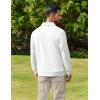 imageCOOFANDY Mens Polo Sweatshirts 2025 Long Sleeve Casual Golf Shirts Light Weight Moisture Wicking Pullover ShirtsWhite