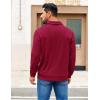 imageCOOFANDY Mens Polo Sweatshirts 2025 Long Sleeve Casual Golf Shirts Light Weight Moisture Wicking Pullover ShirtsWine Red
