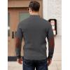 imageCOOFANDY Mens Pullover Sweaters Long Sleeve Knit Quarter Button Sweater Mock Neck Casual Henley SweaterDark Gray