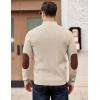imageCOOFANDY Mens Pullover Sweaters Long Sleeve Knit Quarter Button Sweater Mock Neck Casual Henley SweaterKhaki